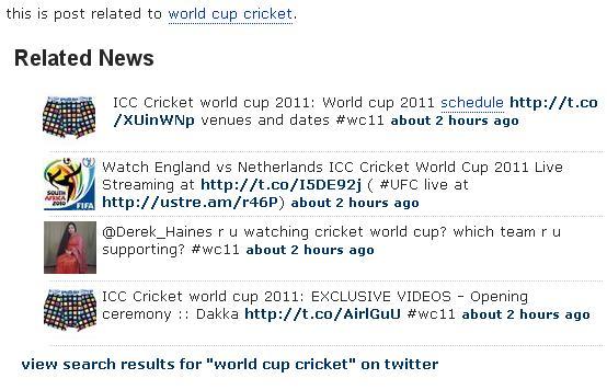tweets by post world cup cricket