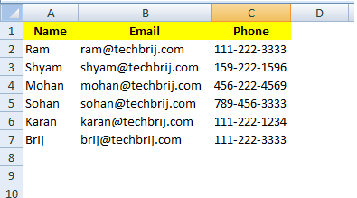 Excel Export