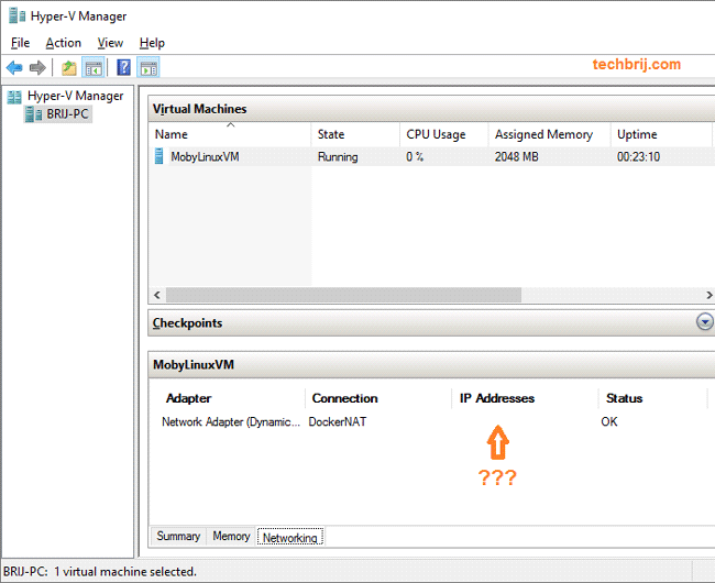 Docker Windows Network Settings