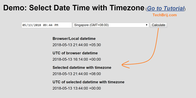 Javascript date time timezone