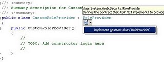 Custom Role Provider ASP.NET