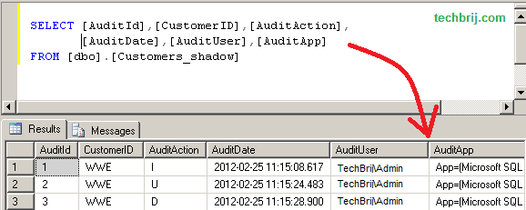 audit trail, sql server